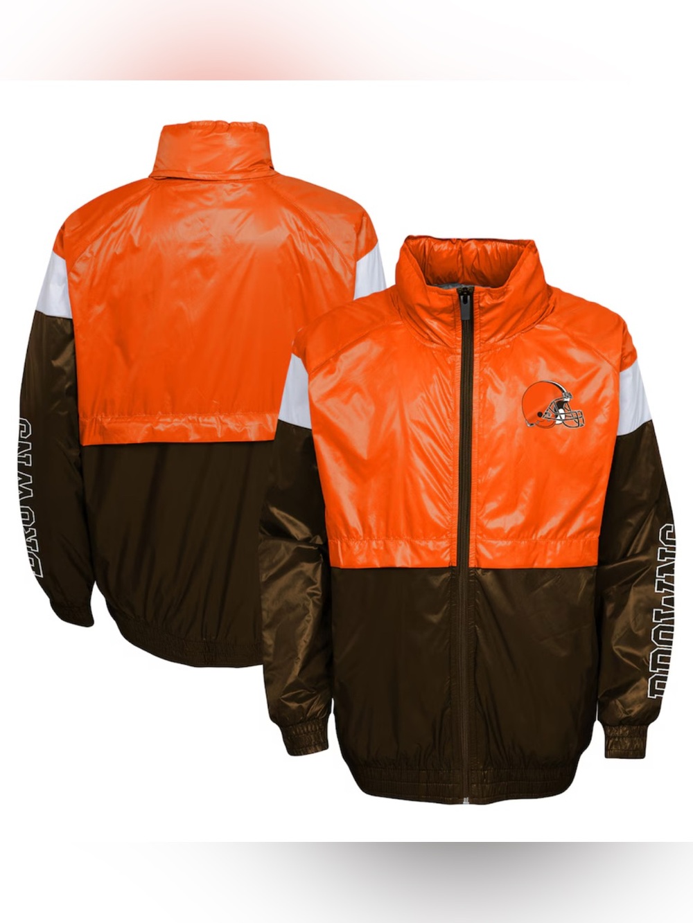 Cleveland Browns Youth NFL Licensed Full-Zip Hoodie Windbreaker – New With Tags